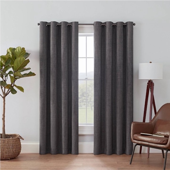52'' X 84'' Eclipse Duotech Total Blackout 2-Panels Curtain Charcoal Gray - Picture 3 of 4